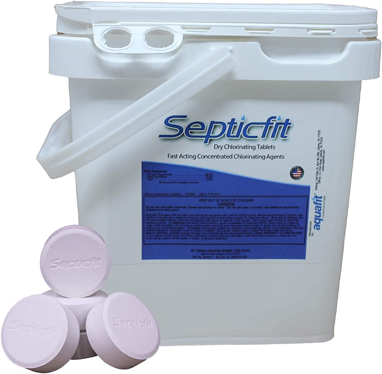 MJM Septic Chlorine Tablet 29 Tablet Pails 10 lbs NOT for USE in