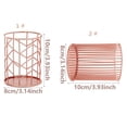 thumbnail image 3 of CNKOO Or Rose Tube de Stockage Maille Stylo Pot Métal Porte-Plume Or Rose Porte-Plume Multifonctions Pot Creux Récipient Rond Fleurs Stylo 2 Pièces, 3 of 7