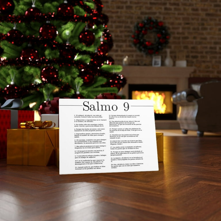 Salmo 9 Impresion De Arte Crist en Blanco Psalm 9 Spanish