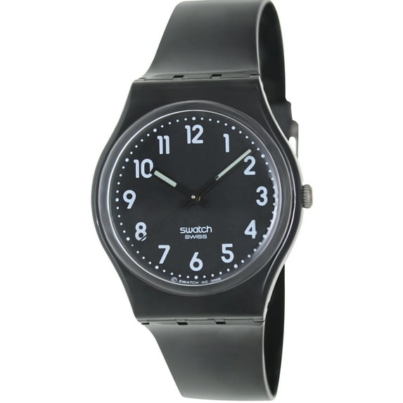 Swatch Women's Originals GB247 Black Plastic Quartz Watch