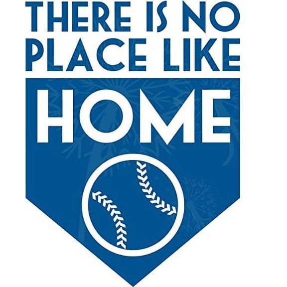 Wall Decal Stickers There is No Place Like Home Baseball Wall Art Letters Decals Vinyl Stickers, Traffic Blue, 23x17-Inch