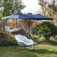 thumbnail image 5 of Powanli 14.8 Ft Double Sided Outdoor Umbrella Rectangular Large with Crank ( Navy blue ), 5 of 6