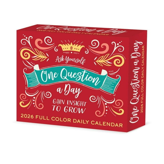 Willow Creek Press, One Question A Day 2026 Desk Calendar, 6.18'' X 5.43'', Daily Calendar with Adhesive Binding