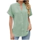 thumbnail image 2 of mfyjkho Tops Bohemios Para Mujer, Blusa Holgada De Manga Corta Con Cuello En V, Color Liso, Informal, Para Primavera Y Verano Para Mujer Tops Para Hacer Ejercicio Para Mujer Xxl, 2 of 8