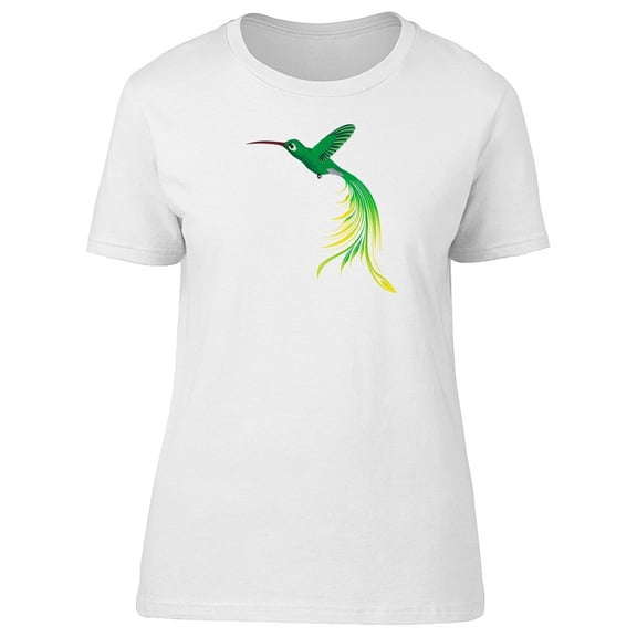 Green Tropical Hummingbird T-Shirt Women -Image by Shutterstock, Female XX-Large