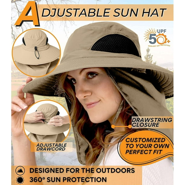 GearTOP Gardening Hat with face and Neck Cover - Outdoor Sun Protection  Hats for Men & Women - Foldable Sun Hats for Women Foldable Sun Hats for  Women