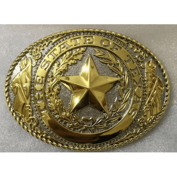 The State Of Texas Golden Belt Buckle