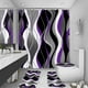 thumbnail image 1 of Set de baño BEIFIVCL morado con cortina de ducha, alfombras y acceso, 1 of 8