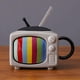 thumbnail image 4 of Juego de de Café Cuadrada de Cerámica con Pajita y Tapa, de Té para Oficina, Estilo Retro, TV, Color Chocolate, 4 of 5