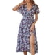 thumbnail image 1 of Vestido PRETTYGARDEN Floral Boho Cruzado con Escote en V Maxi XL, 1 of 7