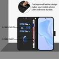 thumbnail image 3 of Wallet Case Compatible for Samsung Galaxy A16 4G / 5G, PU Leather Magnetic Closure Protective Flip Folio Case with 3 Card Holder and Wrist Strap Cover Women Men,Black,For Galaxy A16 4G / 5G, 3 of 7