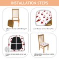 thumbnail image 4 of White Christmas Santa Seat Covers for Dining Room Chairs Set Of 4,Stretch Printed Washable Chair Seat Cover with Elastic Ties and Button,Removable Waterproof Couch Cushion Covers, 4 of 6