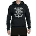 thumbnail image 2 of Wild Bobby, My Savior Is Tougher Than Nails Revelation 1:18, Inspirational Christian, Unisex Graphic Hoodie Sweatshirt, Black, Small, 2 of 5