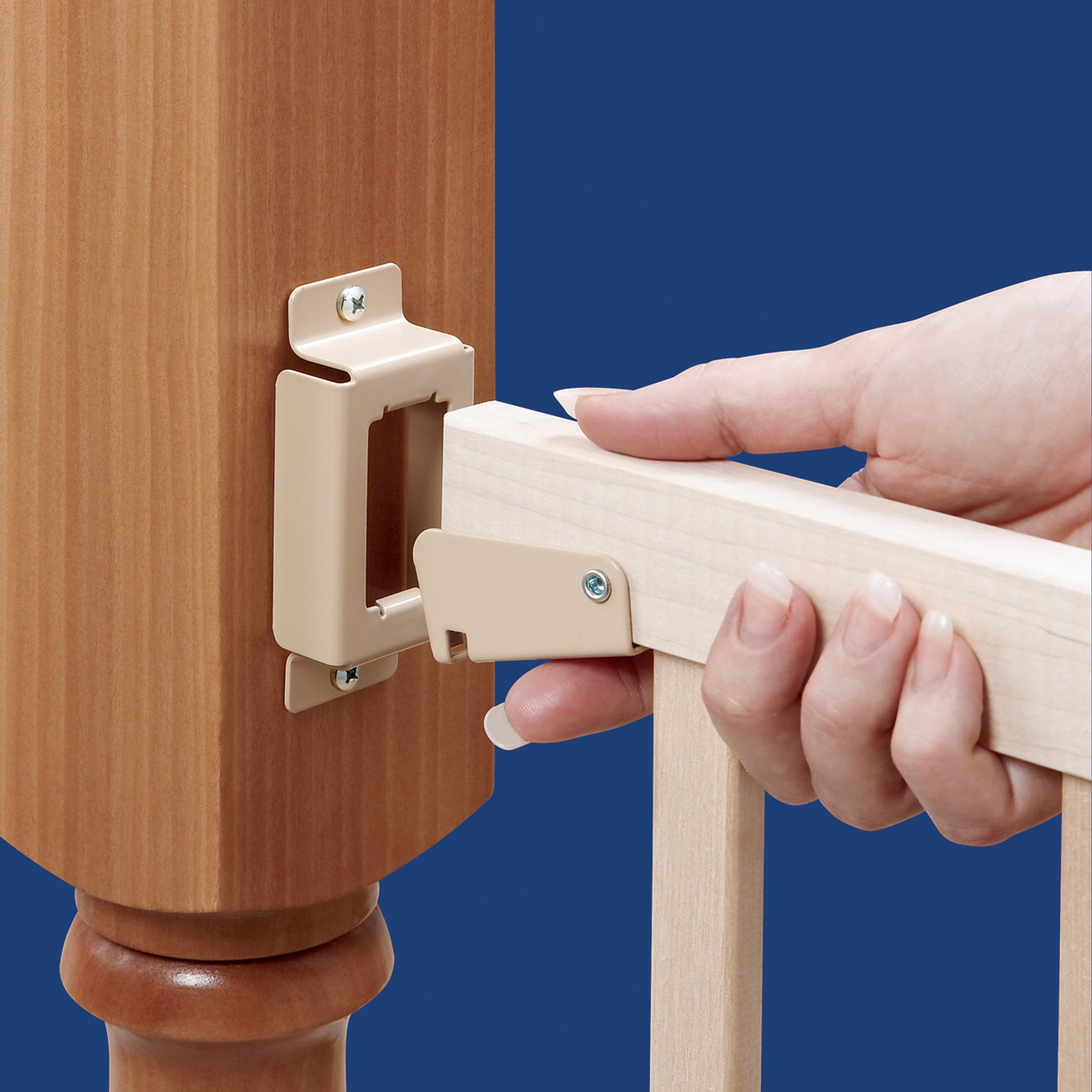 tall wooden stair gate