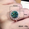 thumbnail image 2 of EOEMY Luxury 925 Silver Filled Ring Women Cubic Zircon Wedding Jewelry Gift Sz 6-10-9-Rose Gold, 2 of 5