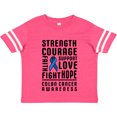 thumbnail image 3 of Inktastic Strength Courage Support Colon Cancer Awareness Boys or Girls Toddler T-Shirt, 3 of 5