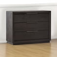 thumbnail image 6 of Jose 42 Inch Acacia Wood 3 Drawer Nightstand, Metal Handles, Dark Gray, 6 of 6