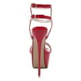 thumbnail image 4 of FSJ Women Open Toe Platform Stripper Heels Double Strap Sky High Stiletto Heel Sandals Sexy Party Dance Shoes Size 5.5 Red, 4 of 5