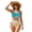 Beach Starfish Seashell, variant on Blue Palm Tree Hibiscus Plumeria Print Women's High Waisted Bikini Sets Tummy Control Bathing Suit Two Piece Swim Suit 2026 Retro Swimsuit Plus Size, Size XS