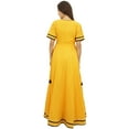 thumbnail image 4 of Bimba Women's Mustard Classy Cotton Long Kurta Skirt Dress Indian Clothing - 10, 4 of 6
