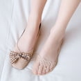 thumbnail image 4 of Milisten 4Pares Calcetines Invisibles Con Encaje Bordado Para Mujer Material Transpirable, 4 of 8