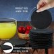 thumbnail image 2 of Posavasos con soporte de metal, 4 pulgadas, 8 piezas, posavasos de piedra negra, juego de posavasos a granel para bar, cocina, hogar, apartamento, redondo, 2 of 5