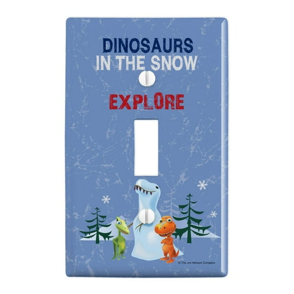Dinosaur Train in the Snow Explore Buddy Tiny Plastic Wall Decor Toggle Light Switch Plate Cover