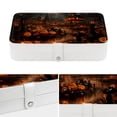 thumbnail image 4 of Halloween PU Leather Necklace Organizer Jewelry Boxes Display Case with Removable Compartment, Portable, 4 of 6