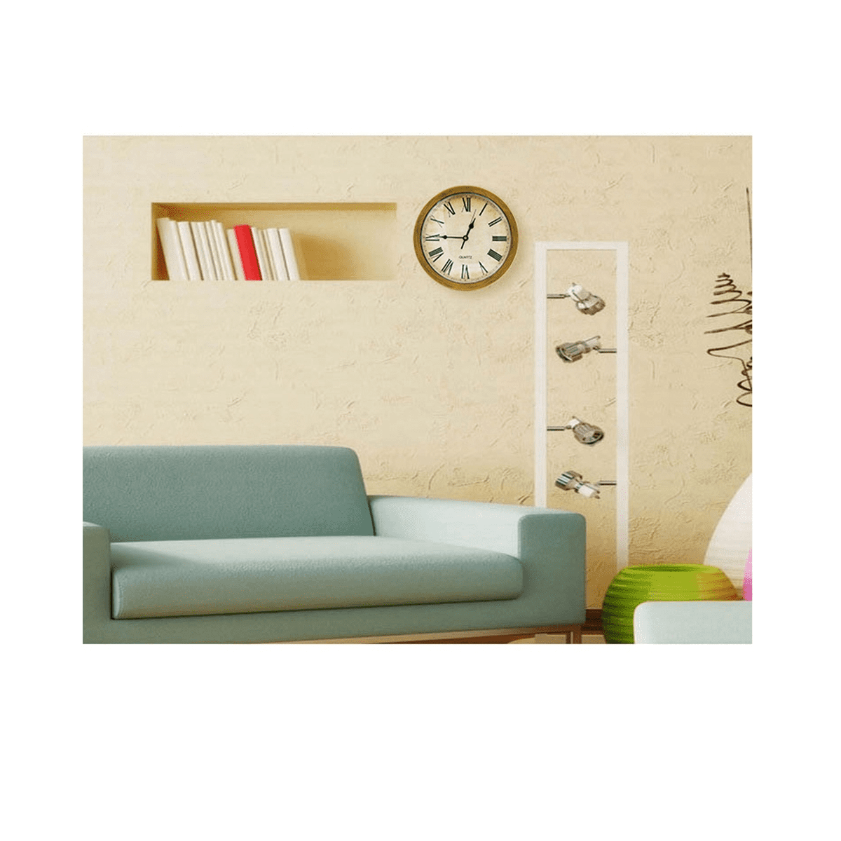 Special Hidden Secret Wall Clock Safe Box Wall-Mounted Key Cash Jewelry Money Storage Security Box Home Decoration