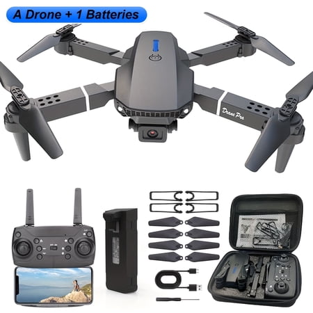 E99 Drone with Camera, Foldable Rc Drone with APP Control, Real-time Video Remote Control Quadcopter, Comes with 2 Batteries, Birthday Gift Indoor And Outdoor Drone Aircraft, Easter Gift