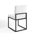 thumbnail image 5 of Tufted Side Dining Chair, Fabric, Metal Steel, Black White, Modern Contemporary Urban Design, Kitchen Room Cafe Bistro Restaurant Hospitality, 5 of 7