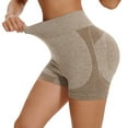 thumbnail image 2 of JJHGVB Gym Shorts Women Yoga Shorts Women's Tummy Athletic Shorts Stretch Workout Biker Shorts Butt Lifting Scrunch Gym Shorts Athletic Shorts Butt Lifting Shorts Khaki L, 2 of 4
