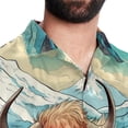 thumbnail image 5 of Yak Men's Short Sleeve Hawaiian Beach Shirt Casual Printed Button Down Summer Unisex Casual Shirt, 5 of 6