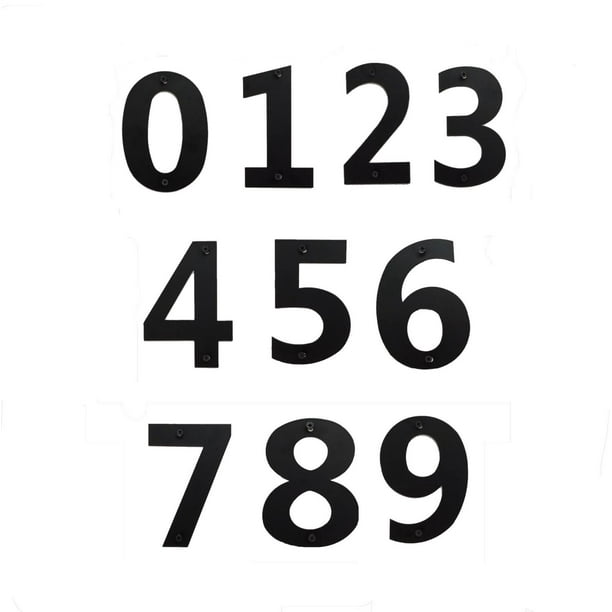 6 inch medium numbers black iron metal home business house