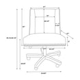 thumbnail image 6 of Homestock Medieval Moods Office Chair, Featuring Plush Aqua Fabric Upholstery, Chrome Base With Metal Casters, Pine, Rubberwood, Metal, 24"W X 18.5"D, 6 of 7