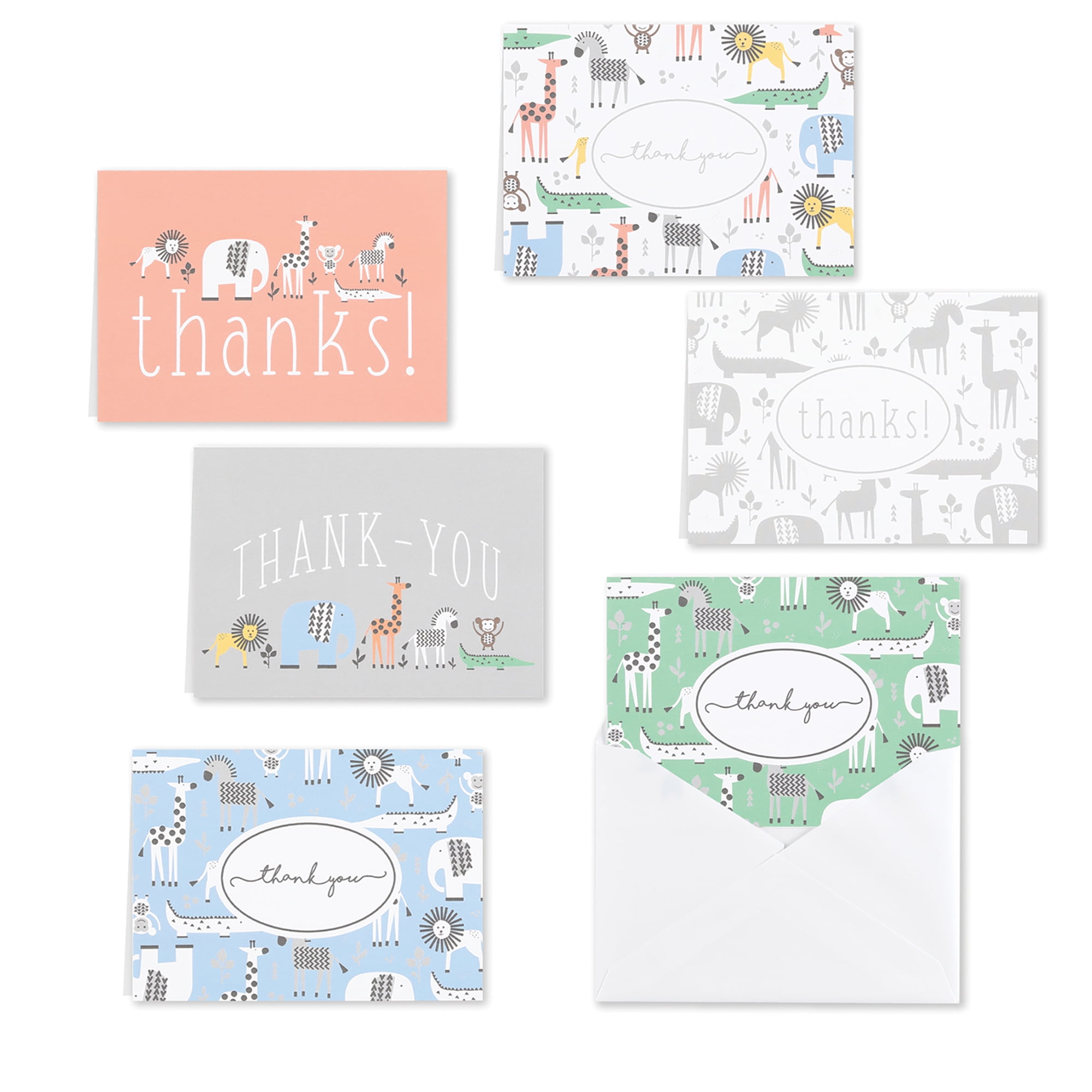 Paper Clever Party Bow Tie Baby Shower Thank You Cards And Envelopes (15 Pack) Boys Notecards With Message From Newborn - Navy And Grey Stationery Set 4x6 - View #11