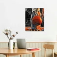 thumbnail image 2 of JEUXUS Black and White Sports Canvas Wall Art Basketball Poster Art Prints Painting Framed Pictures Art Work for Gym Walls Decor Boys Gift 16x20 inch, 2 of 4