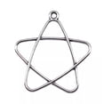 thumbnail image 3 of HOOUN 100 Pcs Tibetan Silver Star Charms Pendant 34X30MM Diy Making B16069, 3 of 3