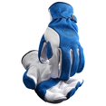 thumbnail image 1 of Guantes Caiman Premium de cuero flor de vacuno azul y blanco talla grande, 1 of 2