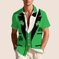 thumbnail image 5 of COSFO Short Sleeve Mens Button Up Shirt St Patricks Day Funny Tops Vacation Loose Fit Collared Mens Shirts, 5 of 9