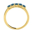 thumbnail image 3 of AoneJewelry Blue Diamond 1.00 Carat Five Stone Prong Set Wedding Band In 14K Yellow Gold, 3 of 5