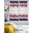 thumbnail image 4 of Red Blue Spring Floral Sheer Curtains 72 Inch Length 2 Panels Set, Semi Transparent Voile Rod Pocket Curtains for Living Dining Room Bedroom Drapes Independence Day Navy Blue Stars, 4 of 6