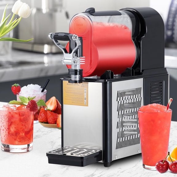 Garvee Slushy Machine for Frozen Drinks, 0.8 Gal x 1 Tank Mini Slushie Maker for Home & Commercial, 300W, Black
