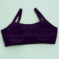 thumbnail image 4 of Girls' Cotton Spaghetti Strap Sport Bra Camisole Shelf Bra Soft Comfortable Everyday Outfits(Dark Purple,10-16 Years), 4 of 4