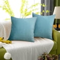 thumbnail image 6 of 2 Pieces Velvet Solid Throw Case Decorative Cushion Decor for Living Room Couch 18 x 18 inch , Blue, 6 of 8