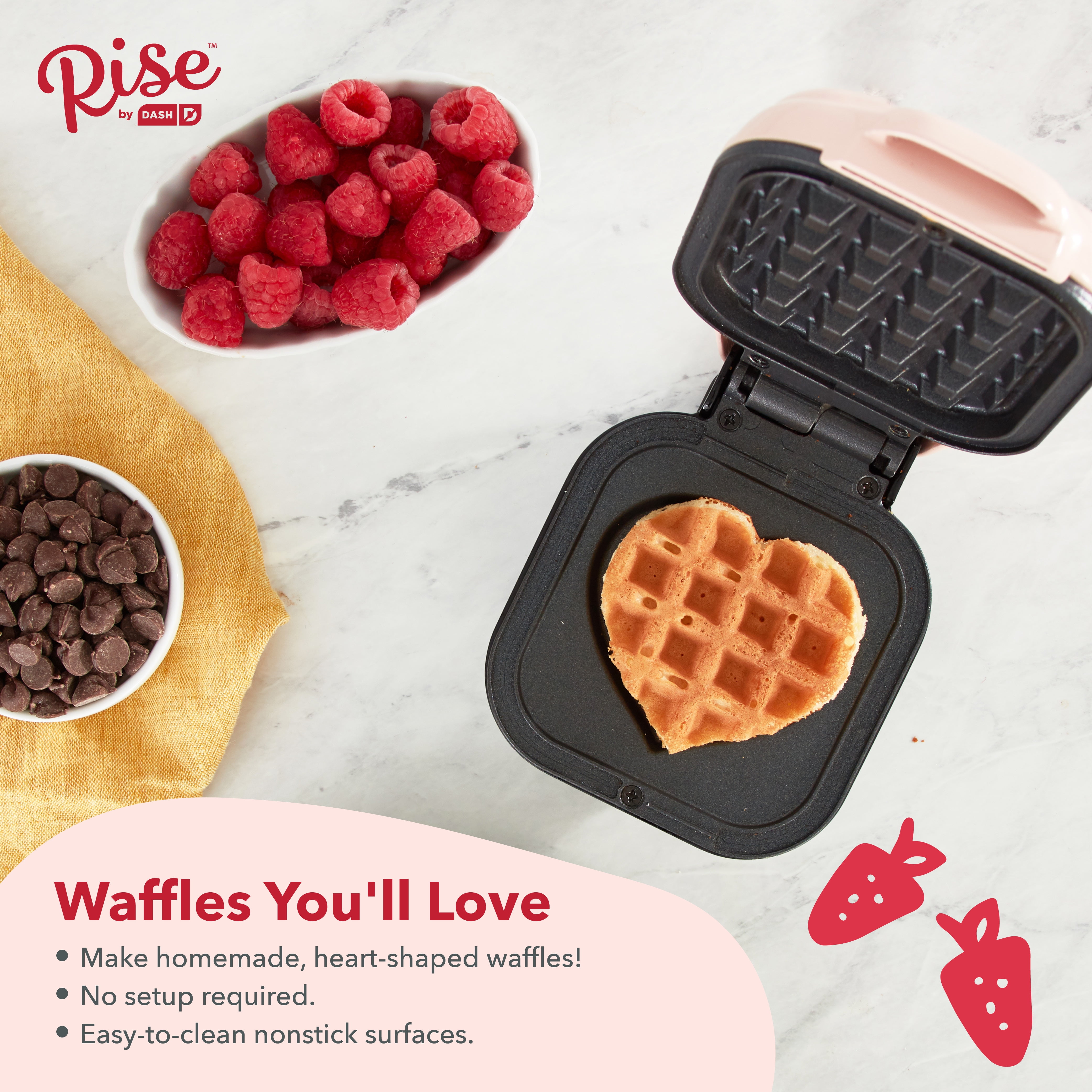 Dash Heart Treat Maker Set of 2 Mini Heart Bundt Cake Maker & Mini Heart Waffle