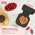 thumbnail image 3 of Rise by Dash Heart Mini Maker for Individual Waffles, Hash Browns, Keto Chaffles, Non-Stick, 4 inch - Pink Heart, 3 of 7