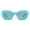 Blue, variant on Bubble Balloon Pop Sunglasses Women's Square Butterfly Shape UV400 Orange