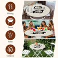 thumbnail image 6 of Letter S Round Tablecloth 45-54 Inch Round Fitted Table Cloth with Elastic Edge, Monogram Words Waterproof Table Cover Protector for Outdoor Picnic Party Dining, 6 of 6