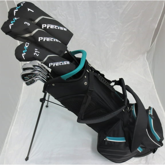 Mens RH Complete Golf Club Set Driver, Fairway Wood, Hybrid, Irons, Putter & Deluxe Stand Bag Superior Quality Right Handed Golf Equipment